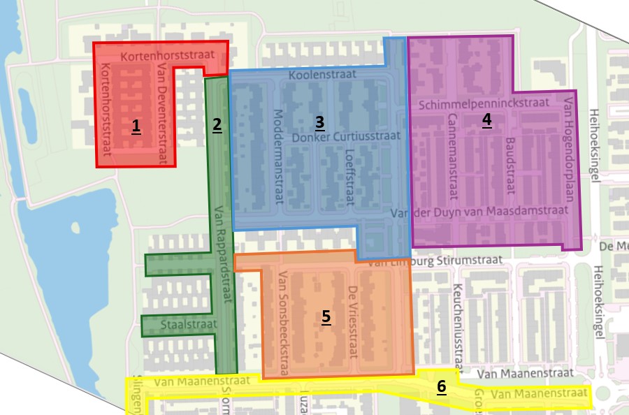 Fasering en planning herinrichting Van der Duijn Van Maasdamstraat