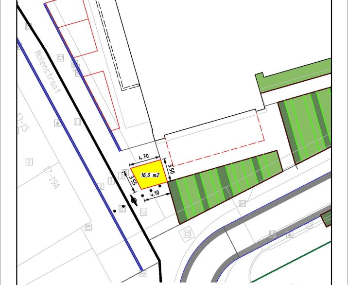 Plattegrond eilandterras Molenstraat in Oss