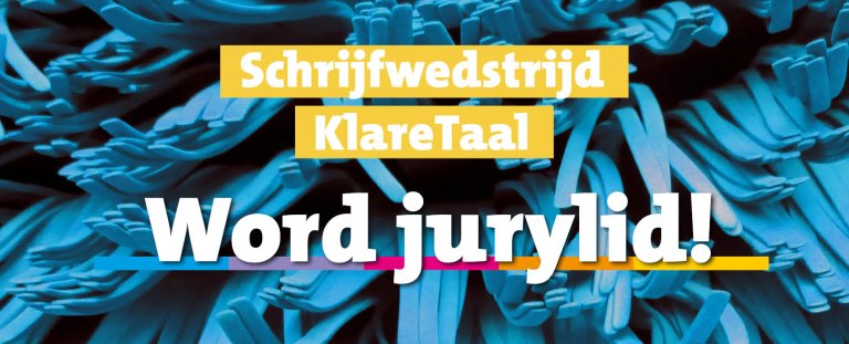 Word jurylid van de schrijfwedstrijd klare taal