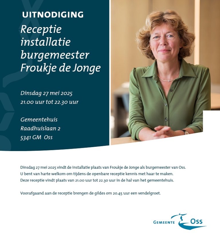 Receptie installatie burgemeester Froukje de Jonge