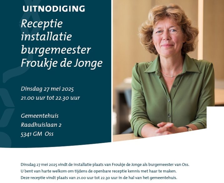 Receptie installatie burgemeester Froukje de Jonge