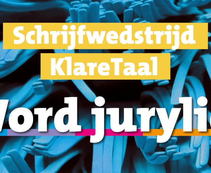 Word jurylid van de schrijfwedstrijd klare taal